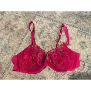 Victoria Secret very sexy push up without padding bra pink lace size 36D